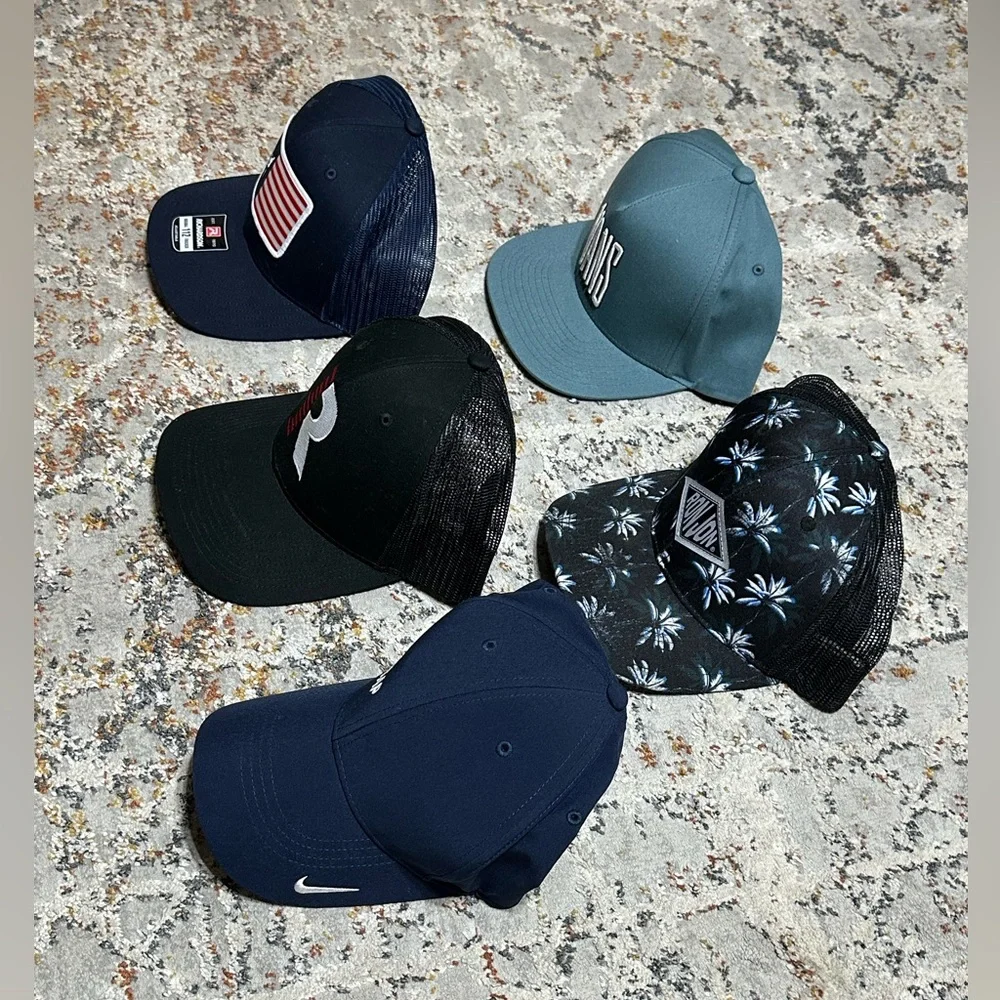NIKE VANS RON JON Baseball caps 5 piece Hat bundle